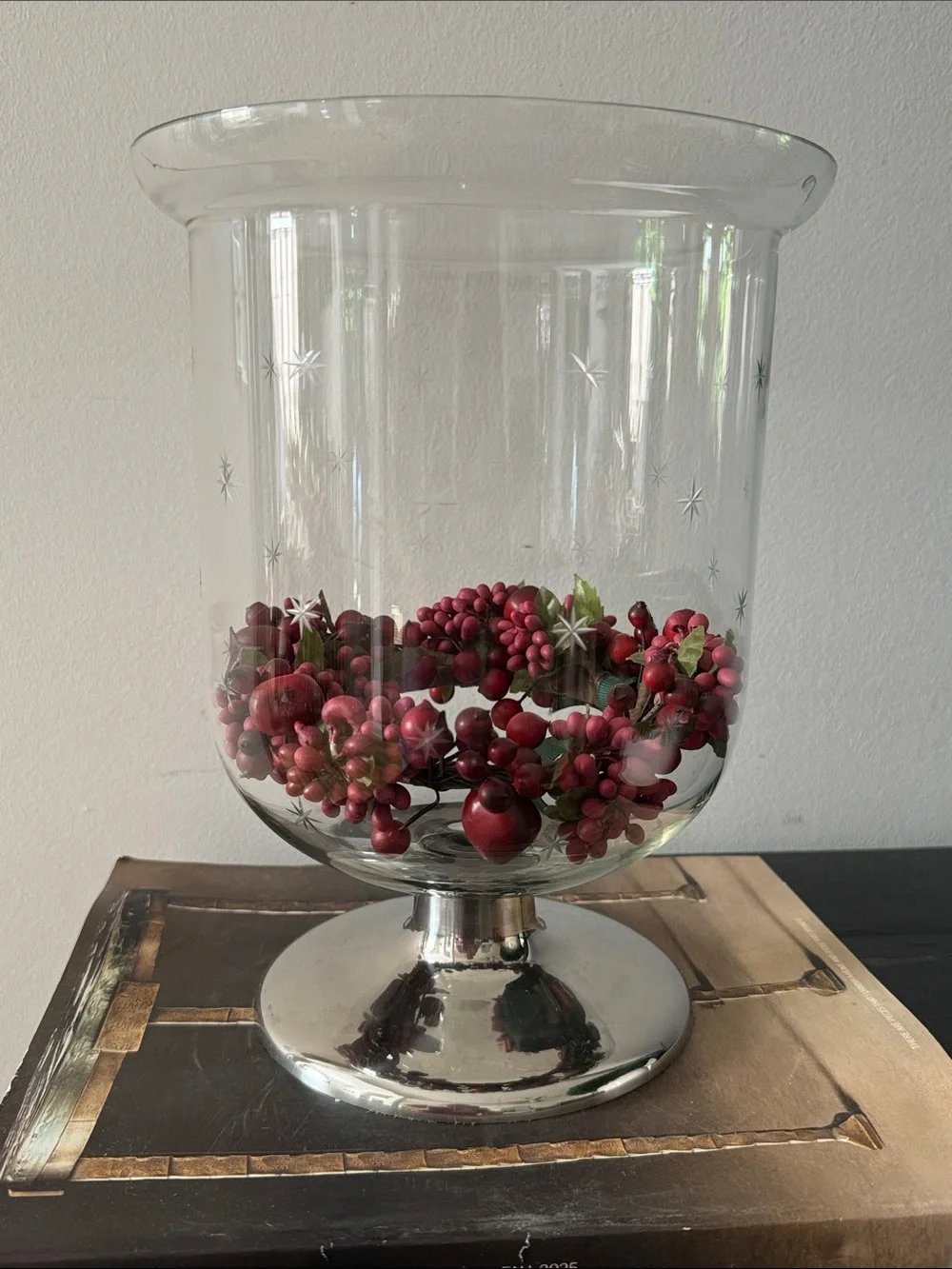 Pottery Barn | Etched Stars Bell Hurricane